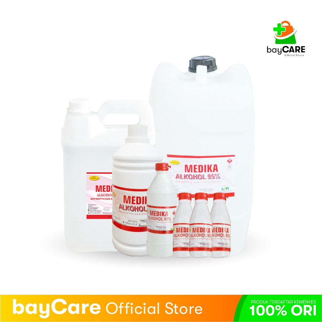 Original Medika Alkohol 95% 1 Liter MEDIKA Alcohol 95% Alkohol Medis