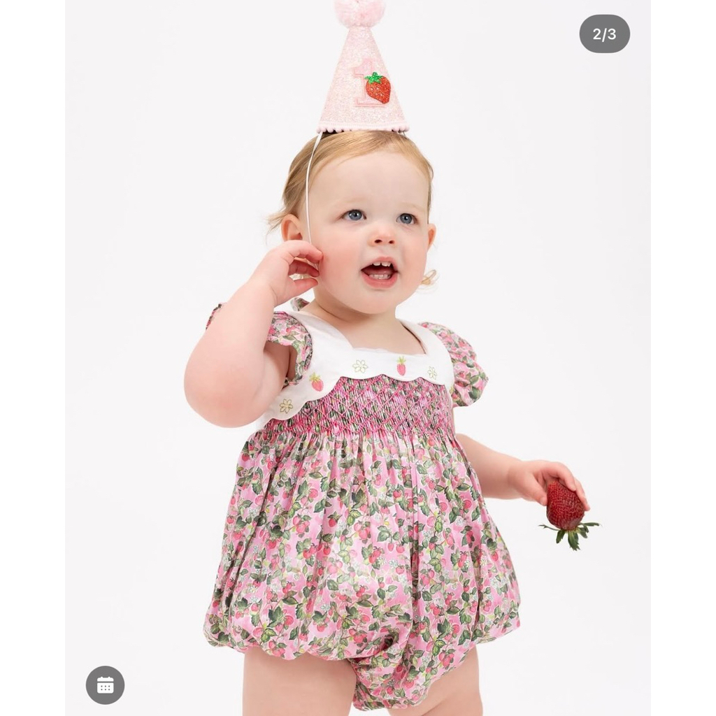 preloved smocked dondolo romper