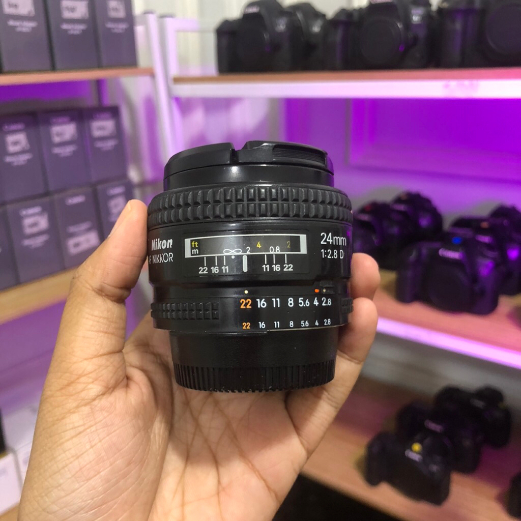 Lensa 24mm f2.8 afd nikon fullsetbox