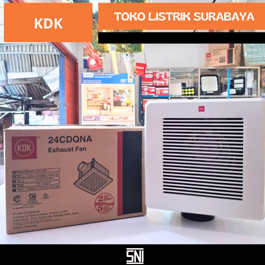 KIPAS HISAP KDK 24CDQNA PLAFON CEROBONG 10 INC (24cm) EXHAUST FAN KAMAR MANDI DAPUR