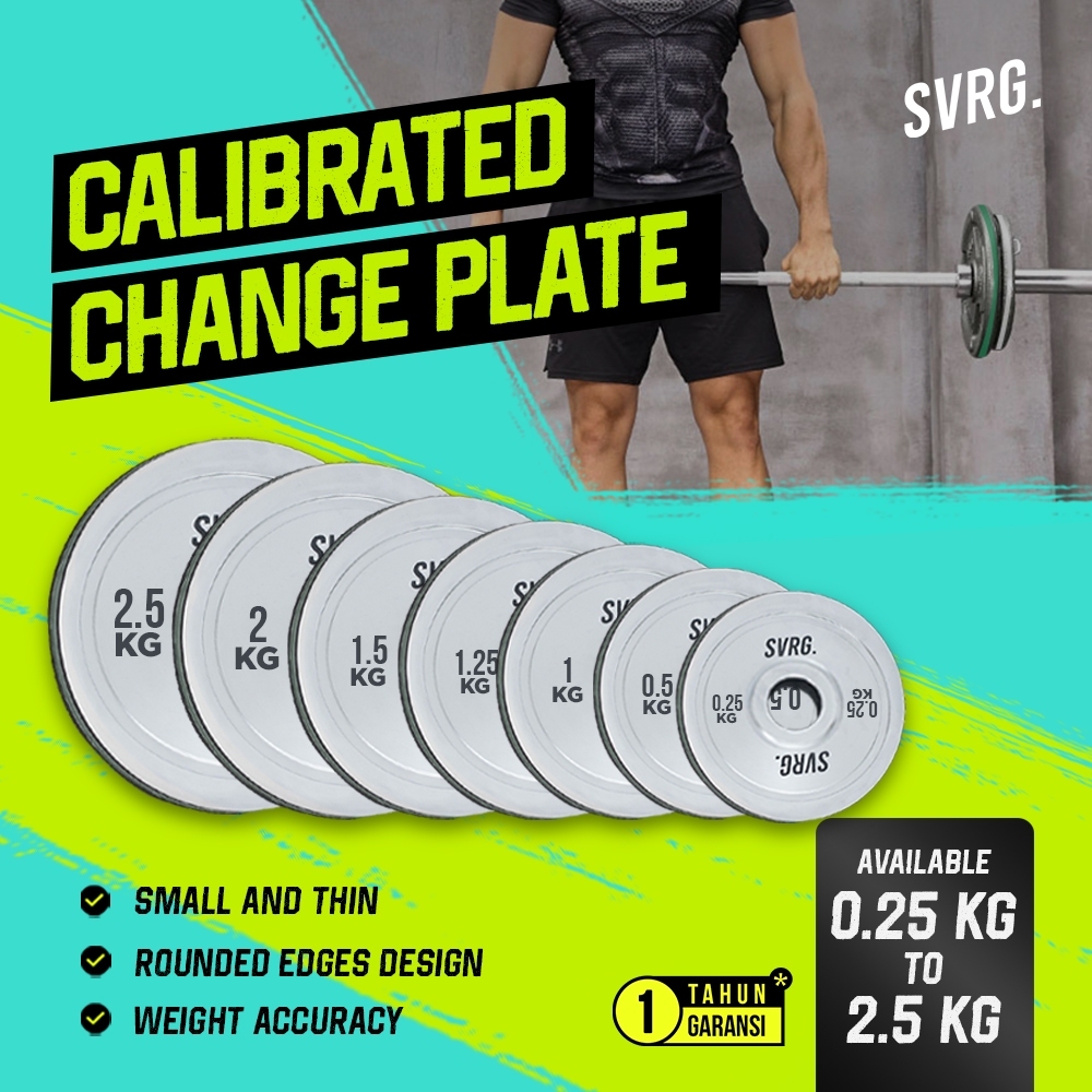 SVRG Calibrated Change Plate Weight Set 0.25KG–2.5KG