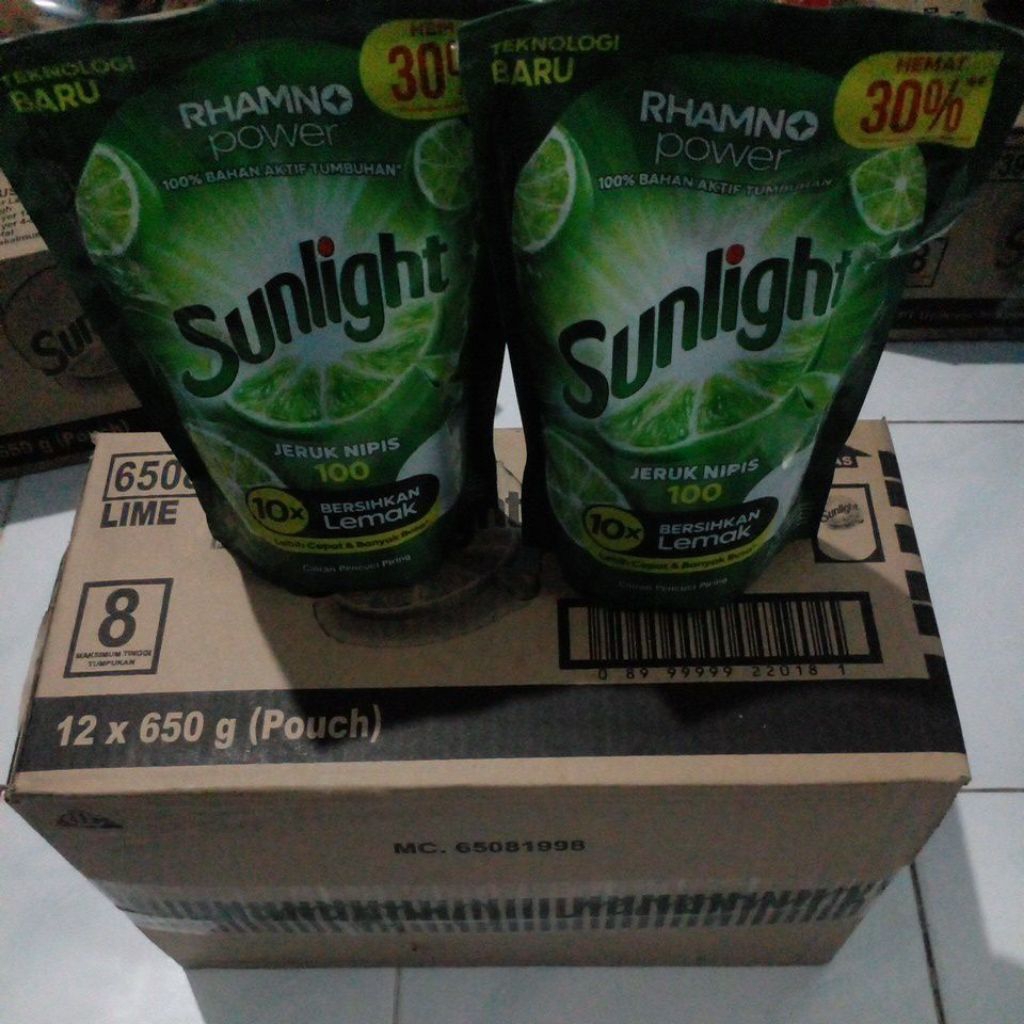 SUNLIGHT JERUK NIPIS 1 DUS 12 PCS 650 GRAM