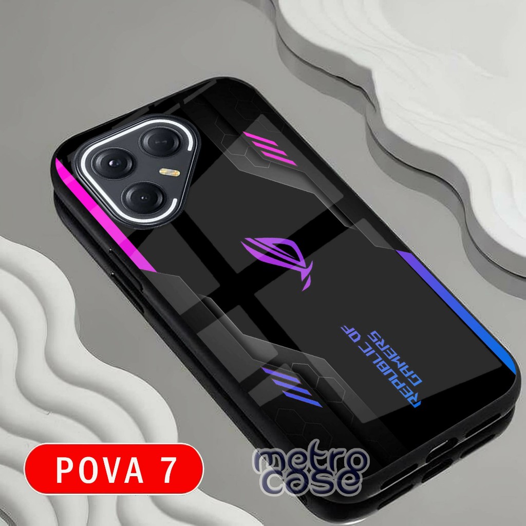 Softcase Hp Glass Kaca Glossy TECNO POVA 7 - TECNO - POVA 7 - TECNO POVA 7 - G63 - METRO_CASE