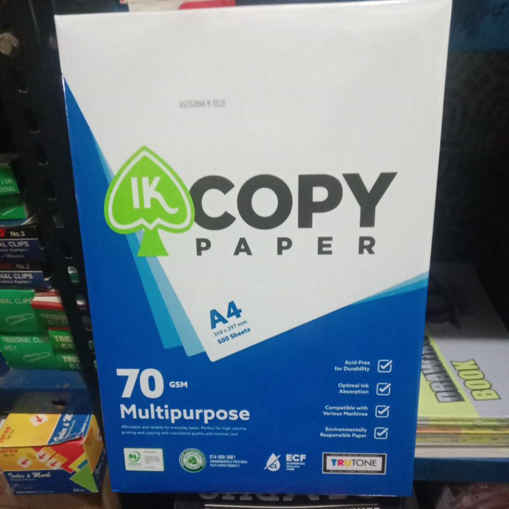 ik kertas HVS 70gram A4 / rim  & sinarline 70A4 gsm & paperline green