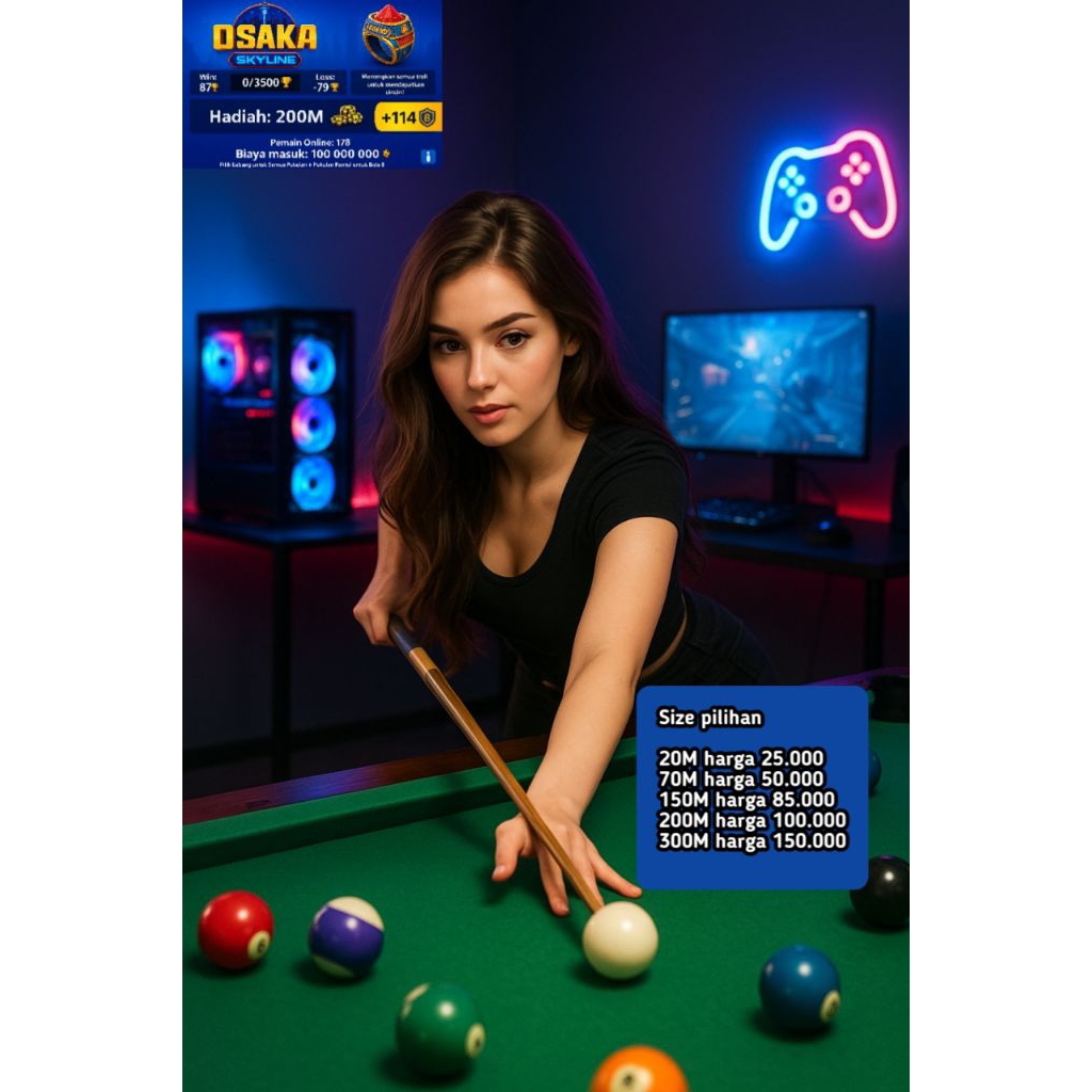 Desainer 8 pool room Logo billiard 8 ball profesional desainer