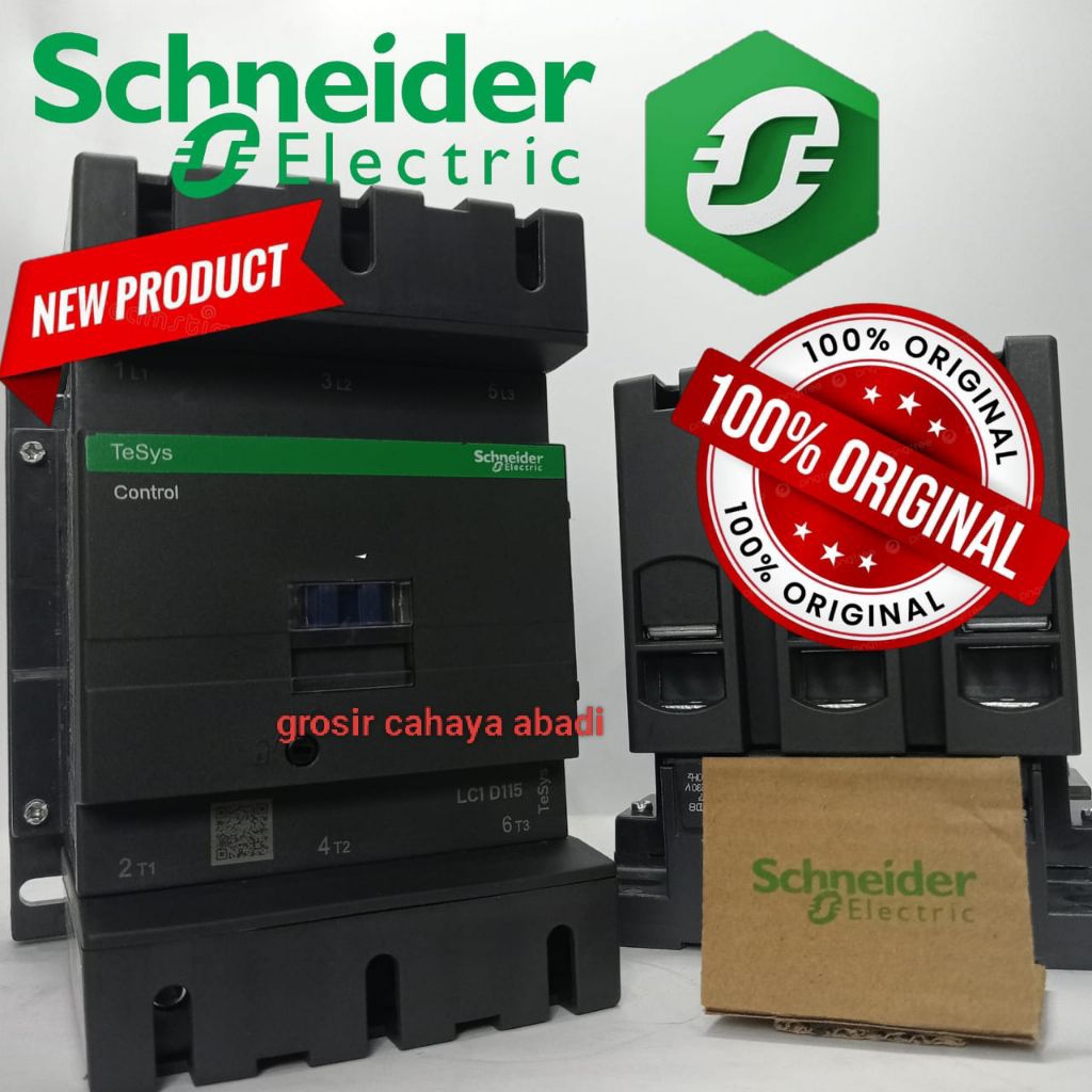 kontaktor Schneider 115a lc1d115m7 3phase 220vac contactor schneider LC1D115M7 115 ampere kontaktor 