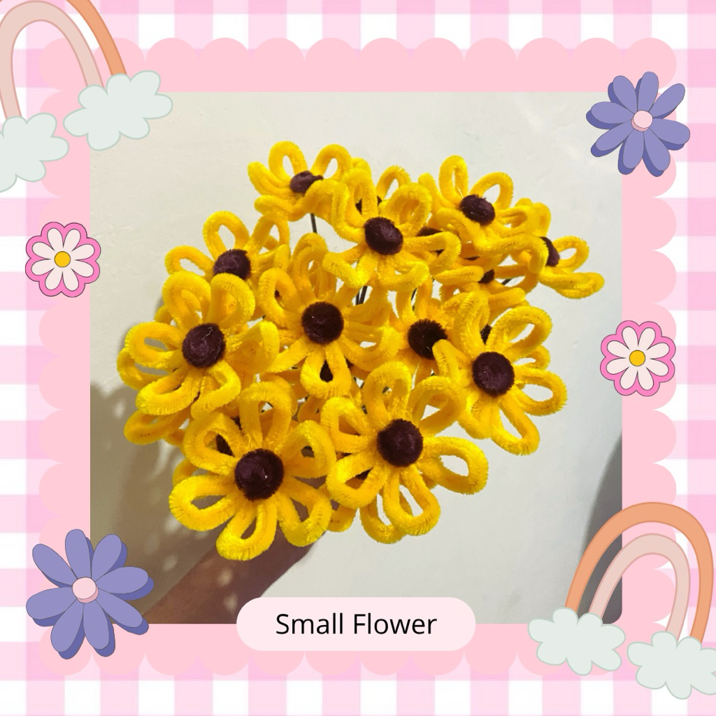 [[ SMALL FLOWER ]] Bunga Kawat Bulu Satuan / Bunga Kawat Bulu 1 Tangkai / Bunga Kawat Bulu Pertangka