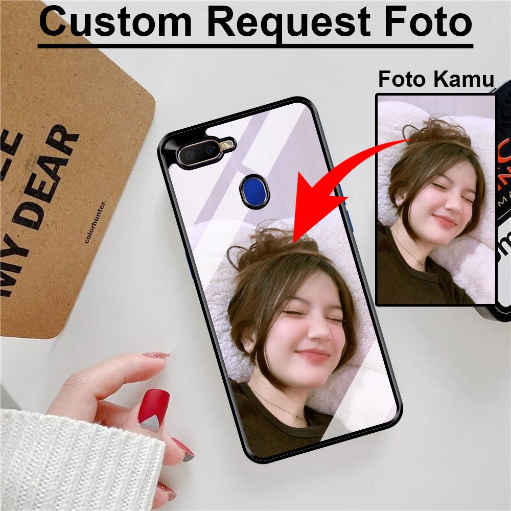 Custom Foto OPPO A5s A7 A11K A12 F9 Bebas Request Foto Softcase macaron Case Hp Silikon Hp Casing Hp