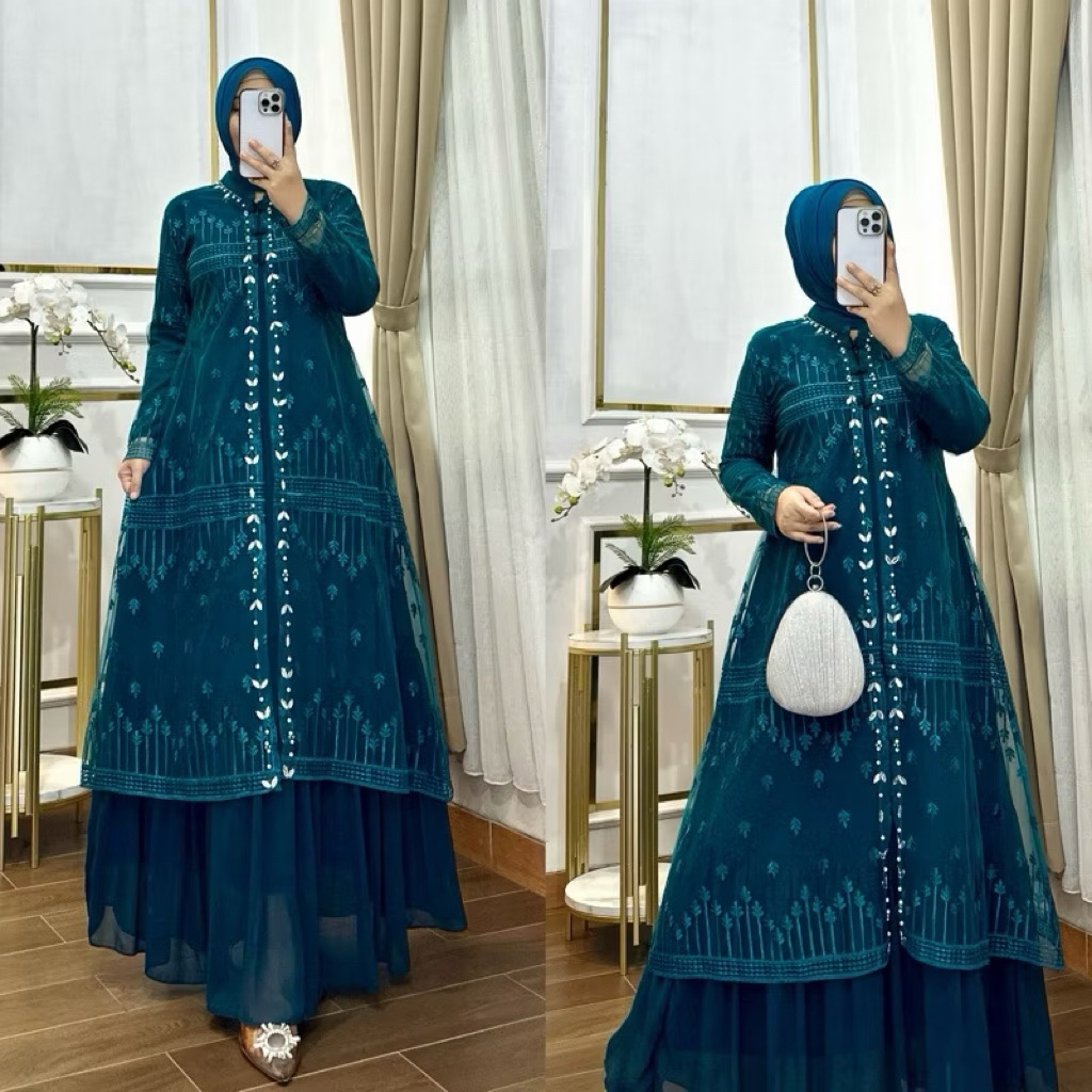 GAMIS LAYLA - Gamis Auter Jumbo LD 96-130cm / GAMIS MODERN / GAMIS TILLE / GAMIS TERBARU / GAMIS LEB