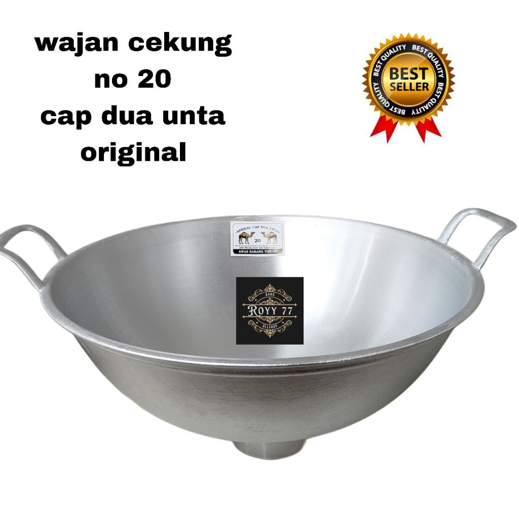 Wajan katel CEKUNG CAP DUA UNTA No 20 & 22 / Katel penggorengan spesial anti lengket