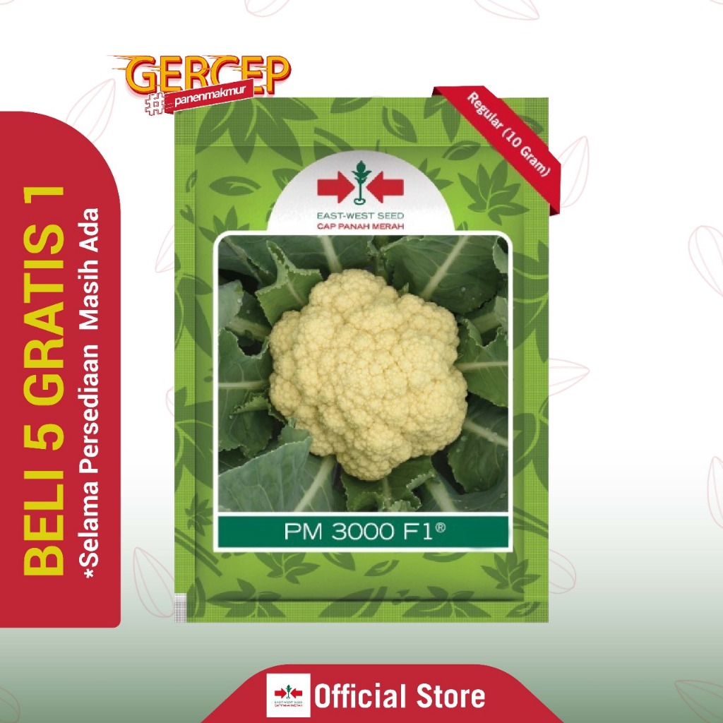 Cap Panah Merah - Benih Bunga Kol PM 3000 F1 Isi 10 Gram