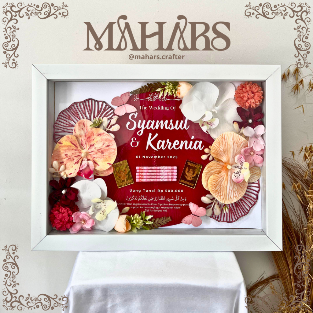 BELVANA Frame mahar POP UP/ Mahar elegan /  Mahar Murah / Custom Mahar