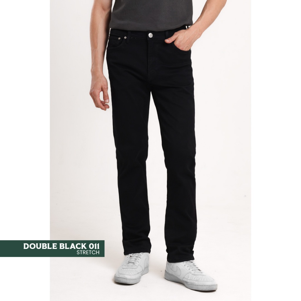 Used 1968 - 515 Celana Jeans Pria Denim Regular Fit Double Black