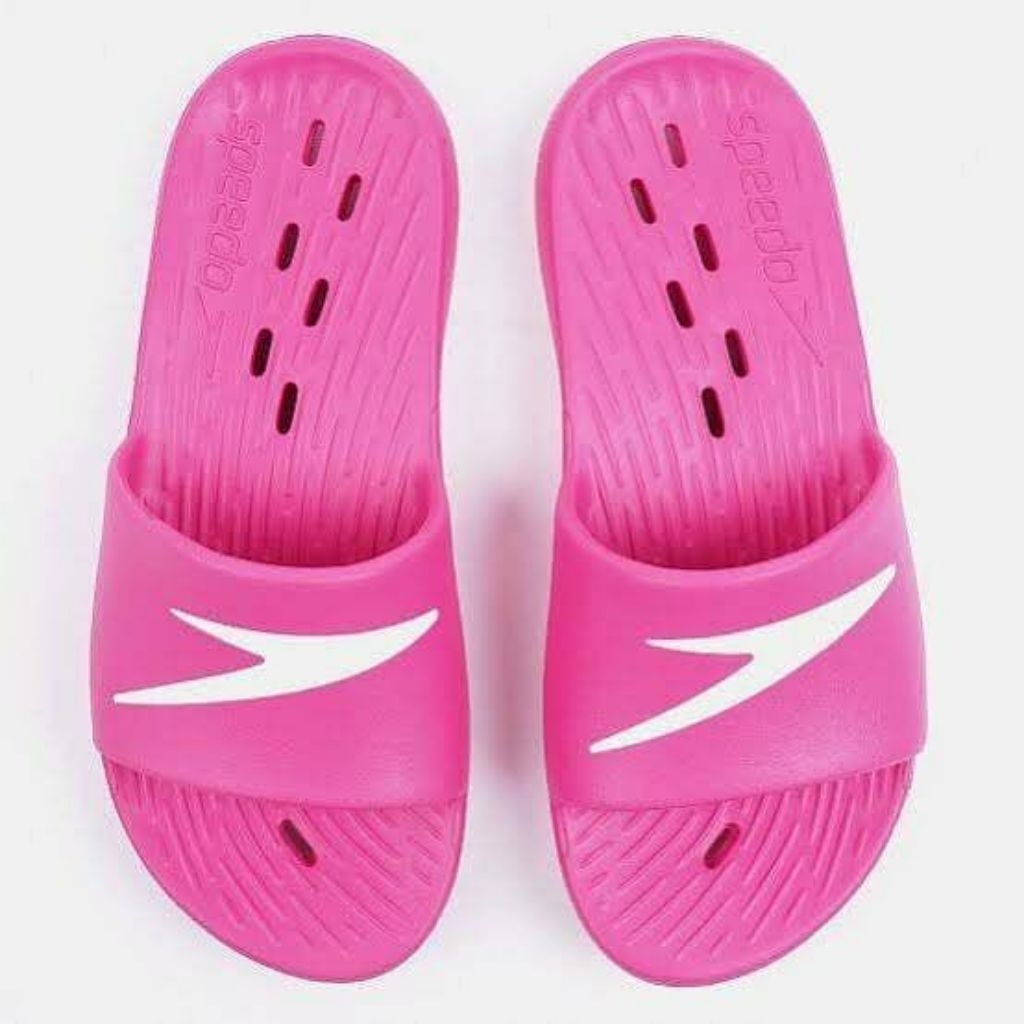 Original SPEEDO Slide Sandal Selop Karet Olahraga Wanita Pink Comfortable Size 37