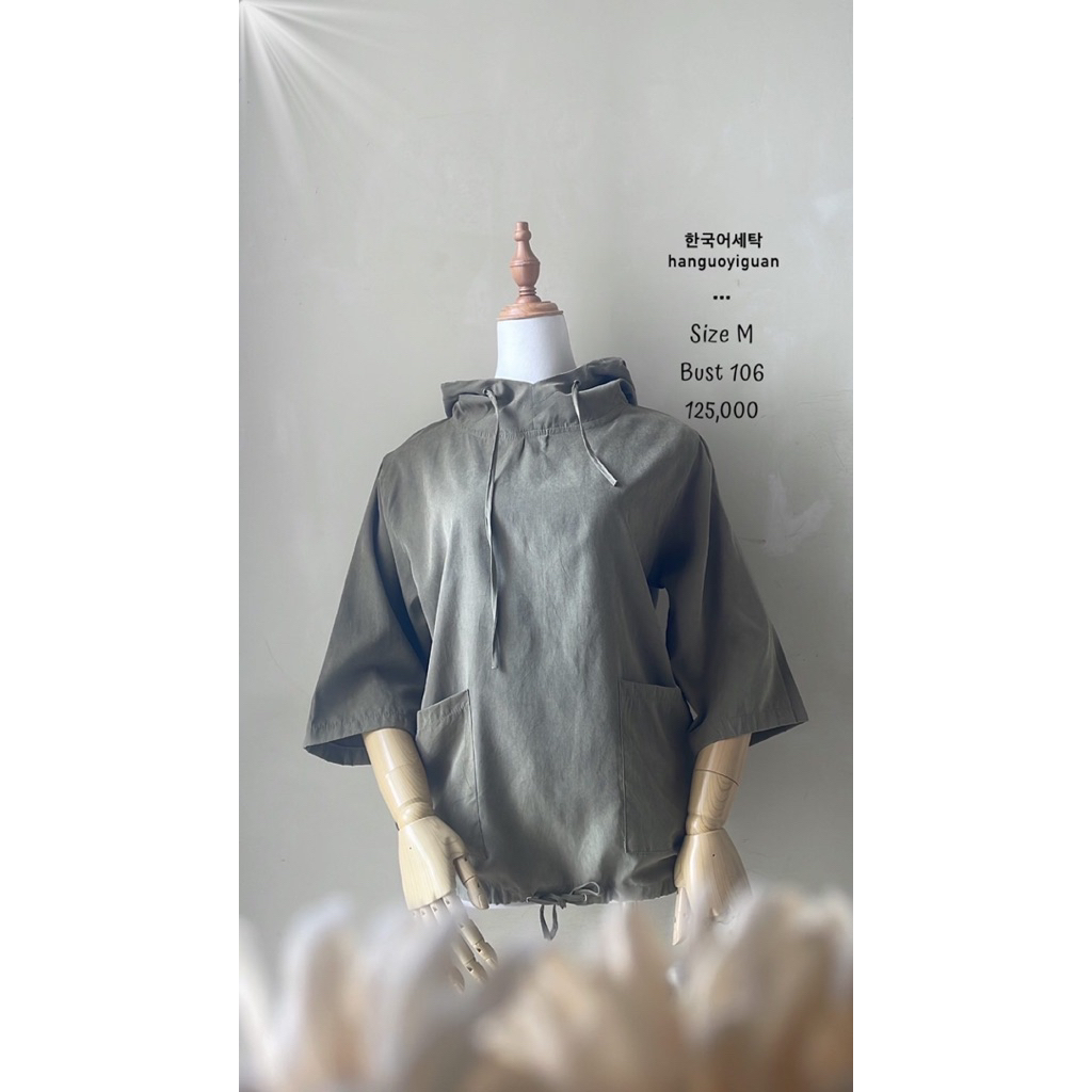 Blouse atasan top hoodie saku pocket hijau soft army muda suede katun premium murah keren lucu unik 