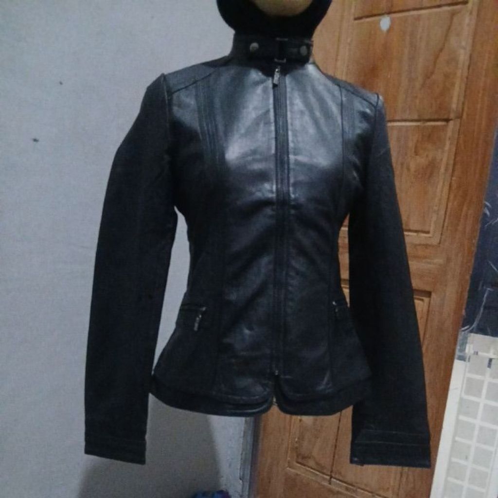 jaket kulit domba asli 100% cewek original