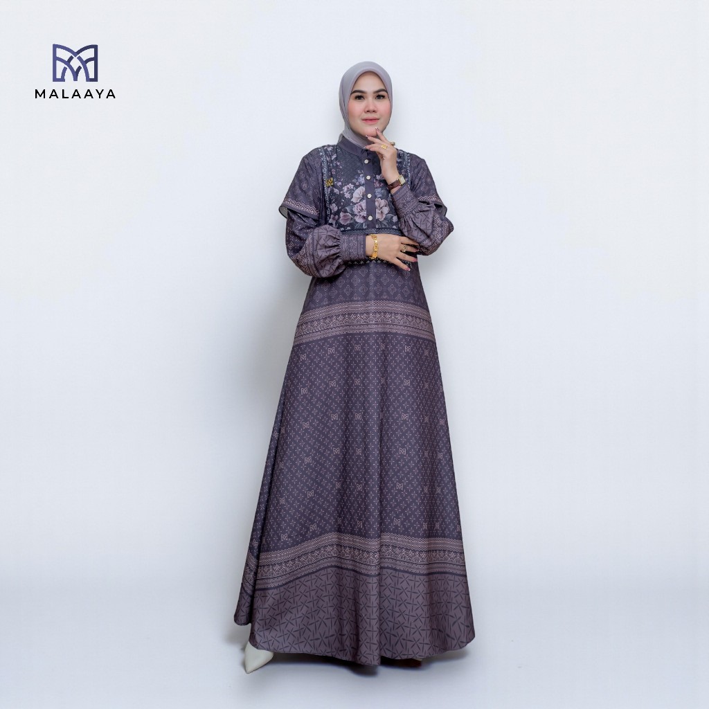 BELIFI | Theodora Empire Dress Gamis Mewah Motif Klasik Pakaian Wanita Elegan