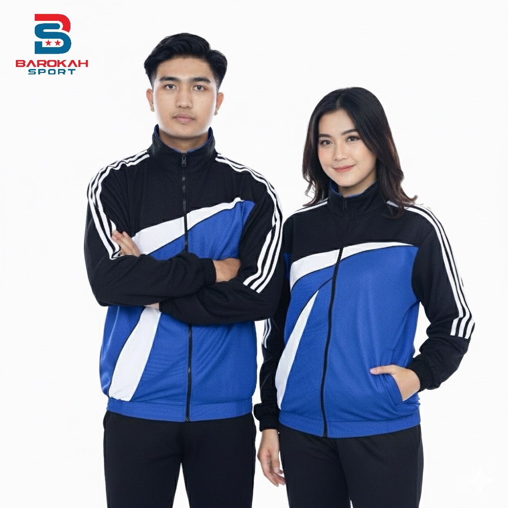 HM Barokah - Jaket Training  Pria Wanita Jaket Olahraga Laki-laki Perempuan jaket lari/bersepeda/sen