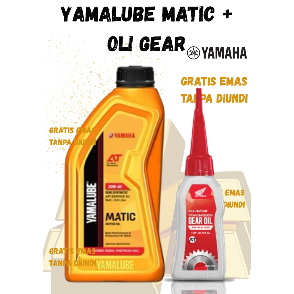 YAMALUBE MATIC 800 ml - Oli Motor Matic Yamaha Terbaik + OLI GEAR 120 ML GRATIS EMAS