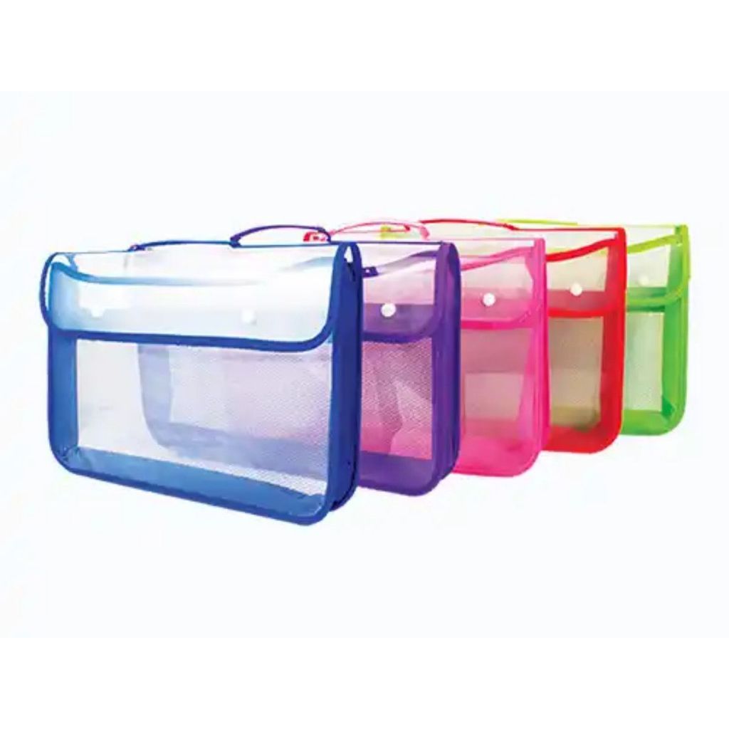 Map Plastik Kancing / Zipper Bag Kancing / Map Tenteng Plastik Jaring
