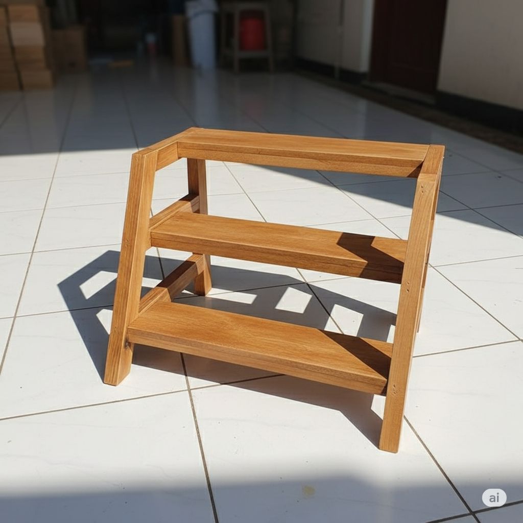 Rak Susun 3 Kayu Aesthetic Cokelat Kayu Rak Bumbu Aesthetic