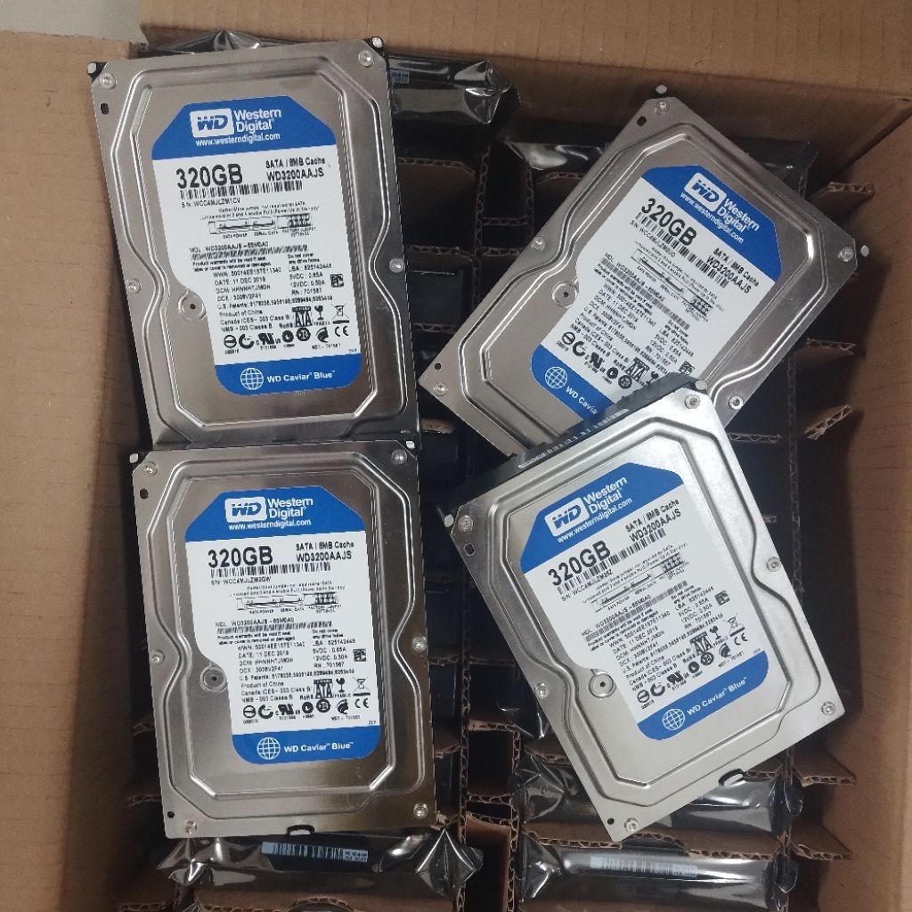 Hardisk 320Gb Wd Blue 3,5 ORI Hdd Pc 320Gb Wd Blue Surveillance