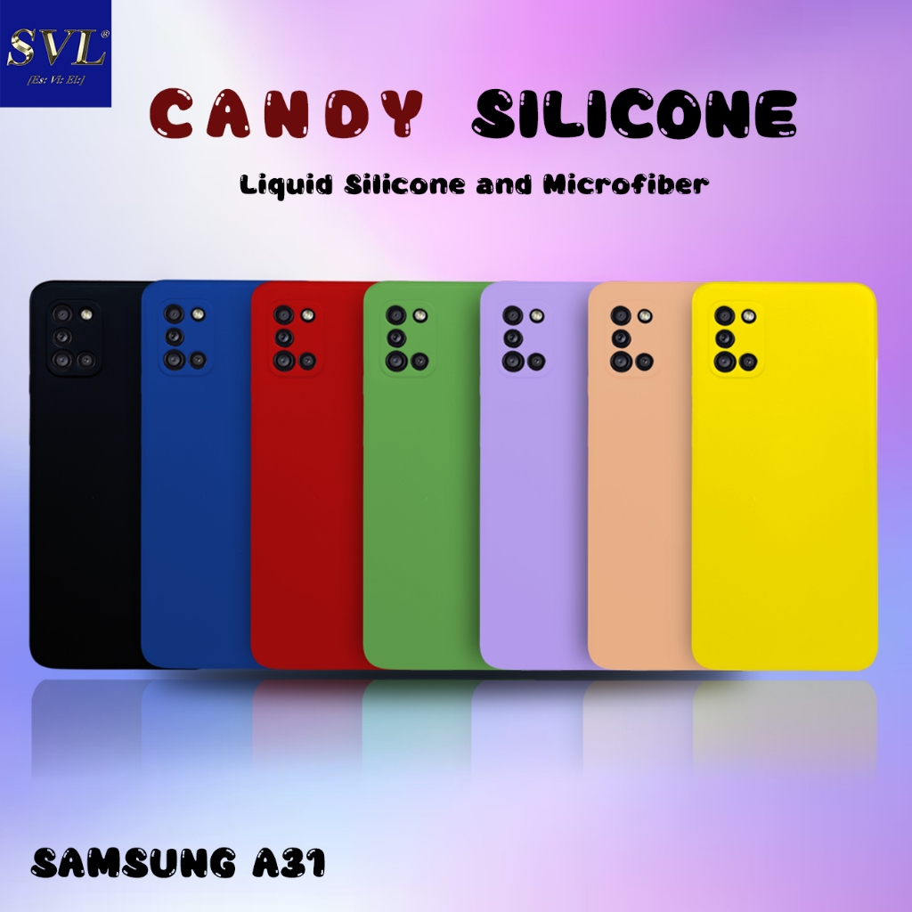 Samsung A32 4G Candy Case Softcase MICROFIBER SUEDE Casing [ NEW ]HITAM MERAH BIRU HIJAU UNGU