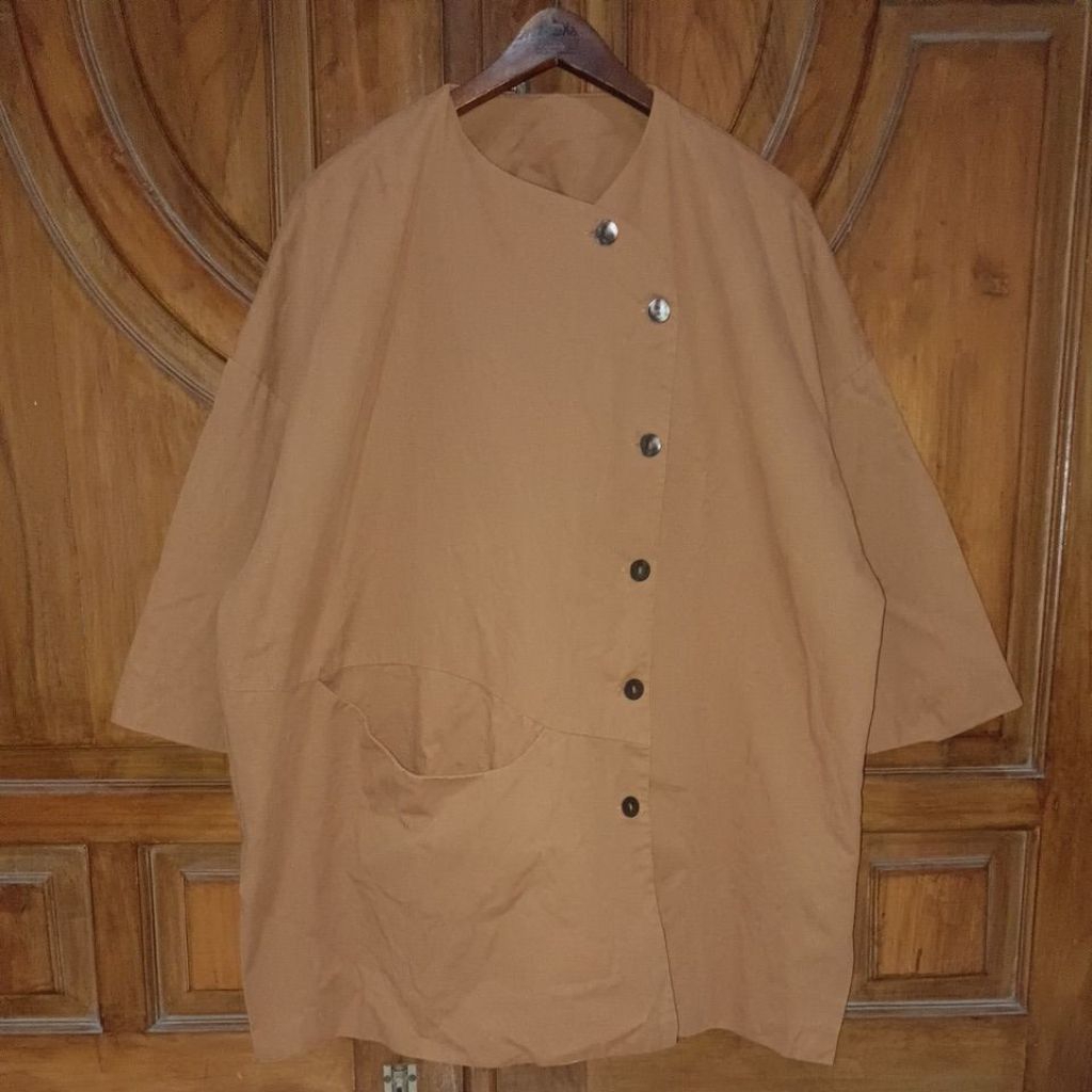 PRELOVED Blazer Coat Wanita Cokelat Caramel Bigsize LD 138