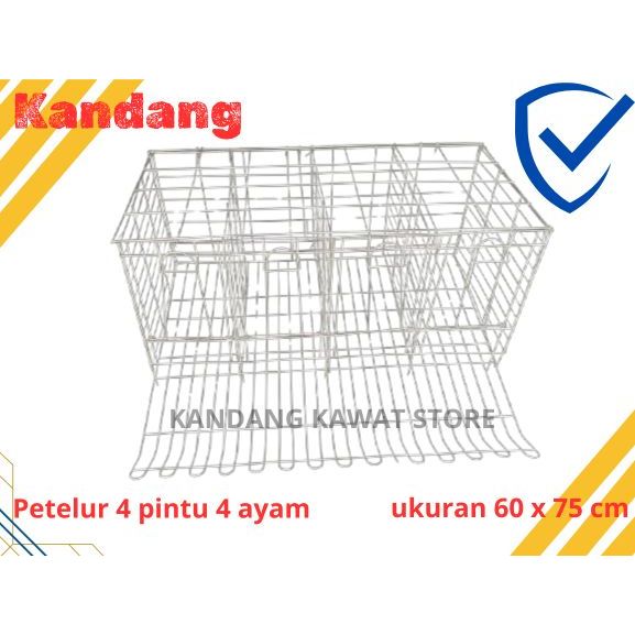 kandang ayam petelur baterai 4 pintu 4 ayam galvanis