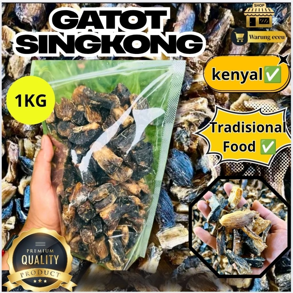 Singkong gatot singkong gaplek mentah kenyal 1 KG gurih nikmat makanan khas sunda