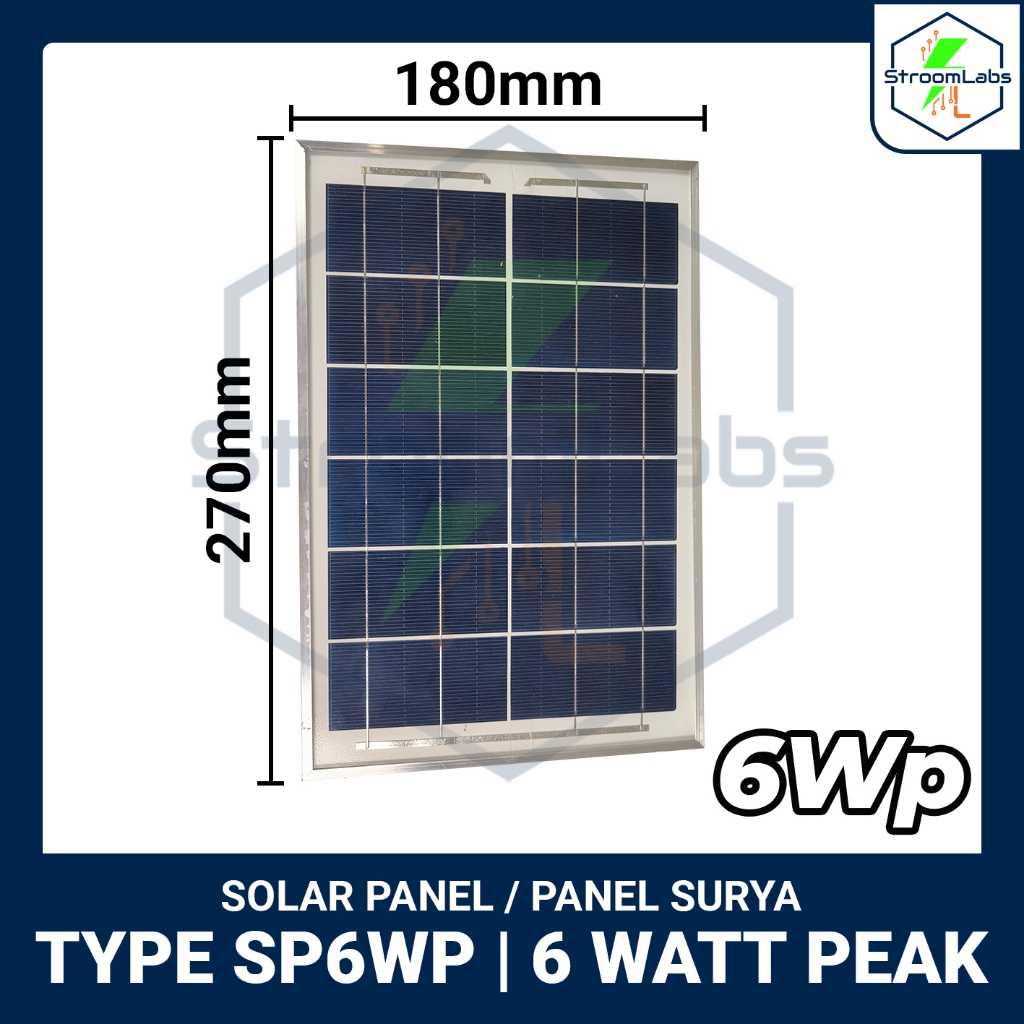SOLAR PANEL/PANEL SURYA 6V | 6WP, 8WP, 12WP, 15WP, 20WP, 35WP UNTUK LAMPU SOROT/SOLAR FLOOD LIGHT