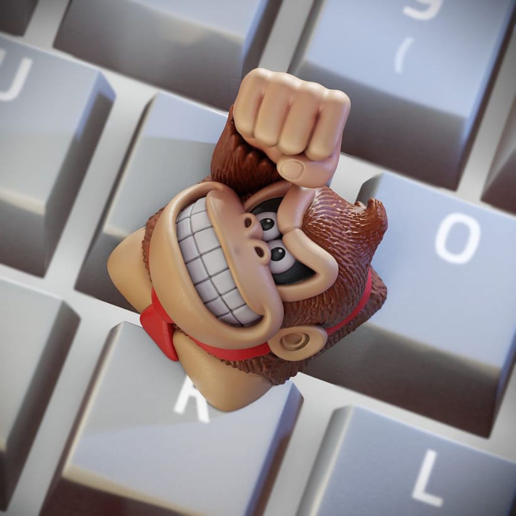 Donkey Kong Keycap — Handmade Artisan Keycap