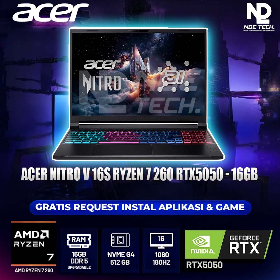 ACER NITRO V 16S RYZEN 7 260 RTX5050