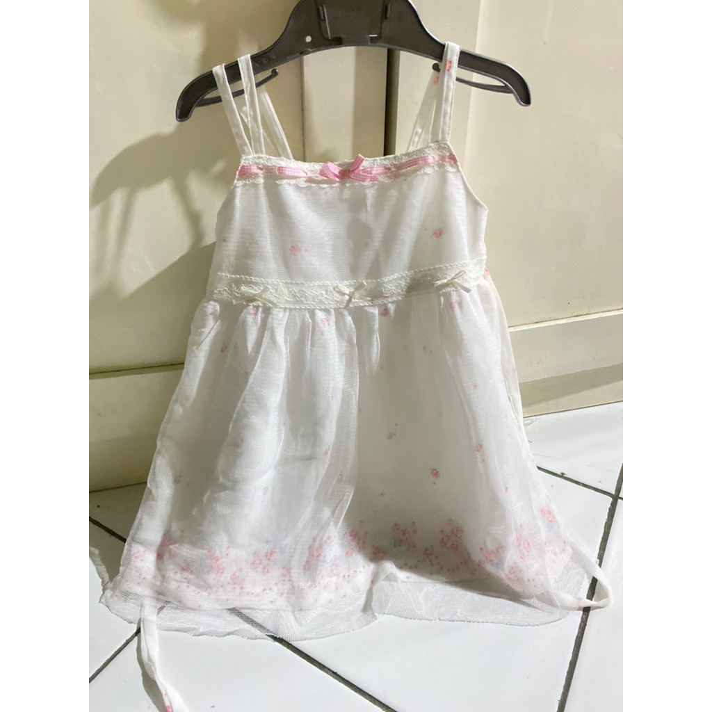 preloved dress anak putih gaun