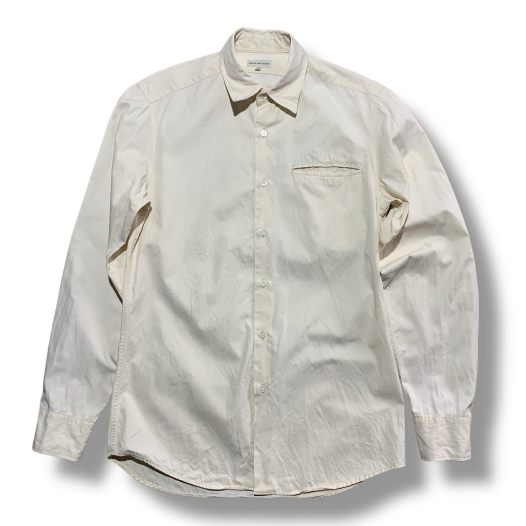 Dries Van Noten "Ivory" Single Pocket L/S Button Shirt