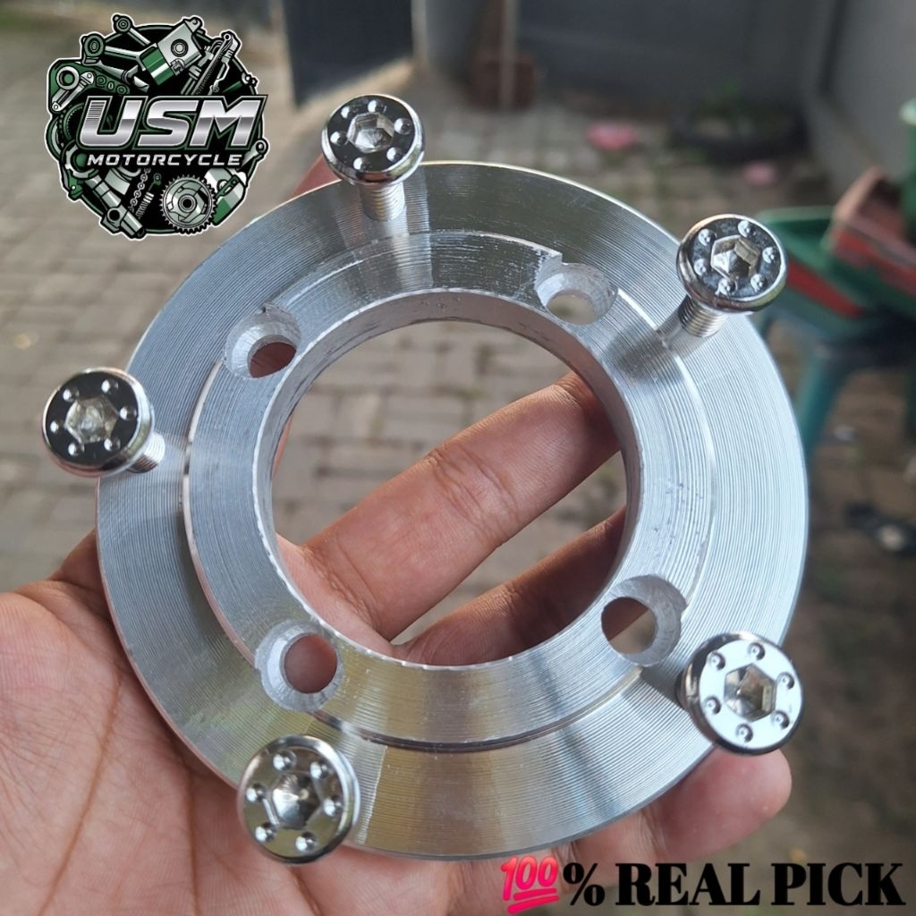 Plendes Adaptor Cakram Depan Tromol Yamaha Vixion New disc Piringan Jupiter Mx set baut