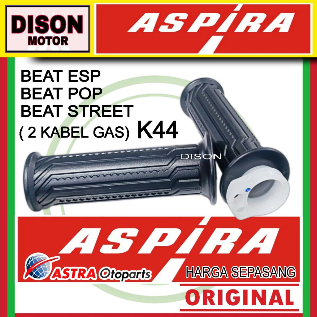 Handgrip grip + selongsong gas Beat esp Beat pop Beat street K44 original asli karet stang hanfat