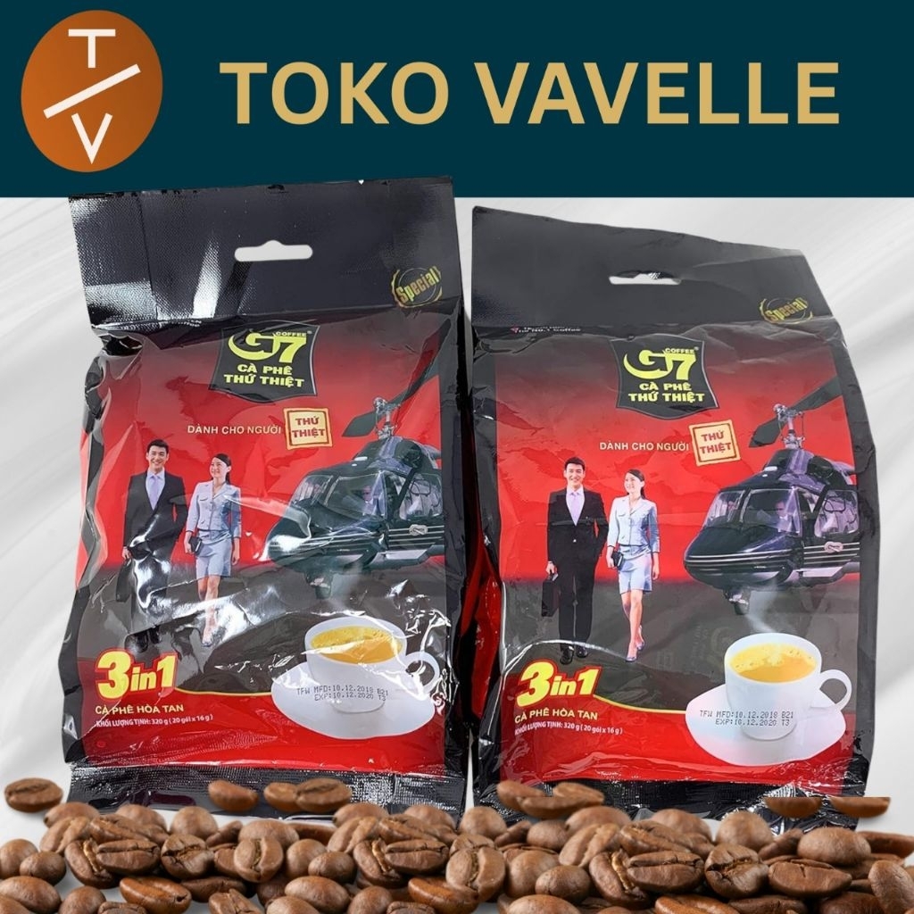 Trung Nguyen Legend instant coffee G7 3in1 pouch bungkus - (20pack x 16g) 320g | (50pack x 16g) 850g
