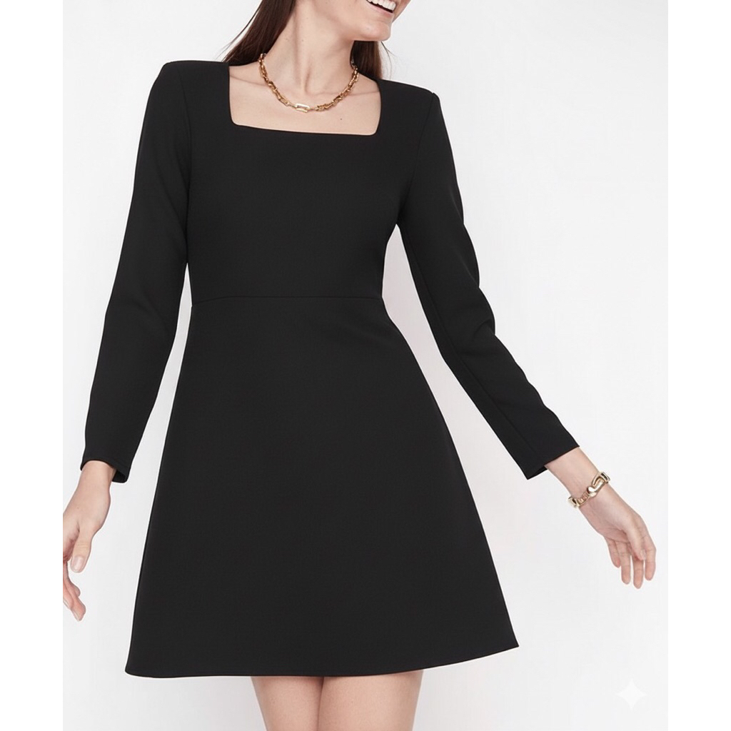 Dress Gracia Scuba Dress scuba lengan panjang Dress Pesta Elegant Minimalis