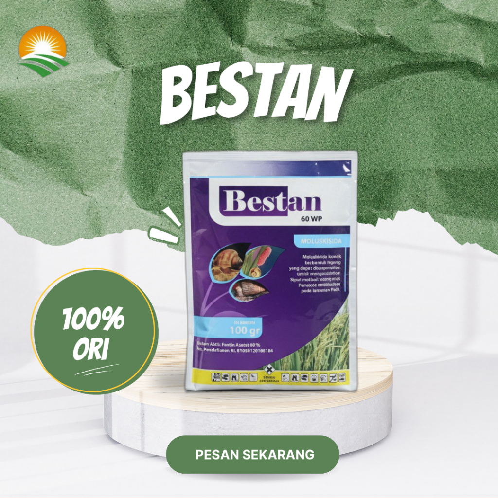 Moluskisida Bestan 60 WP 100 g - Obat Keong Mas - Tutut Sawah - Siput - Bekicot