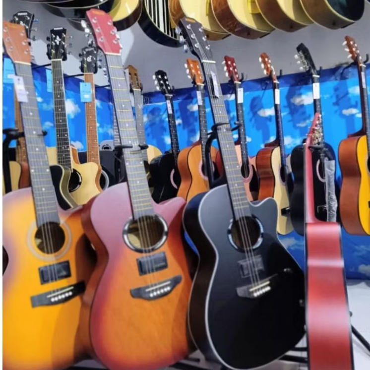 Gitar akustik elektrik spul bonus lengkap