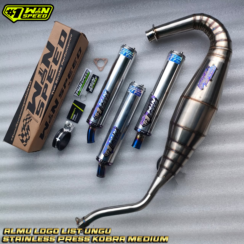 Knalpot Racing Ninja Kobra Medium/Standar Stanlis Cacing Ninja R RR SS Original Win Speed Perfomance