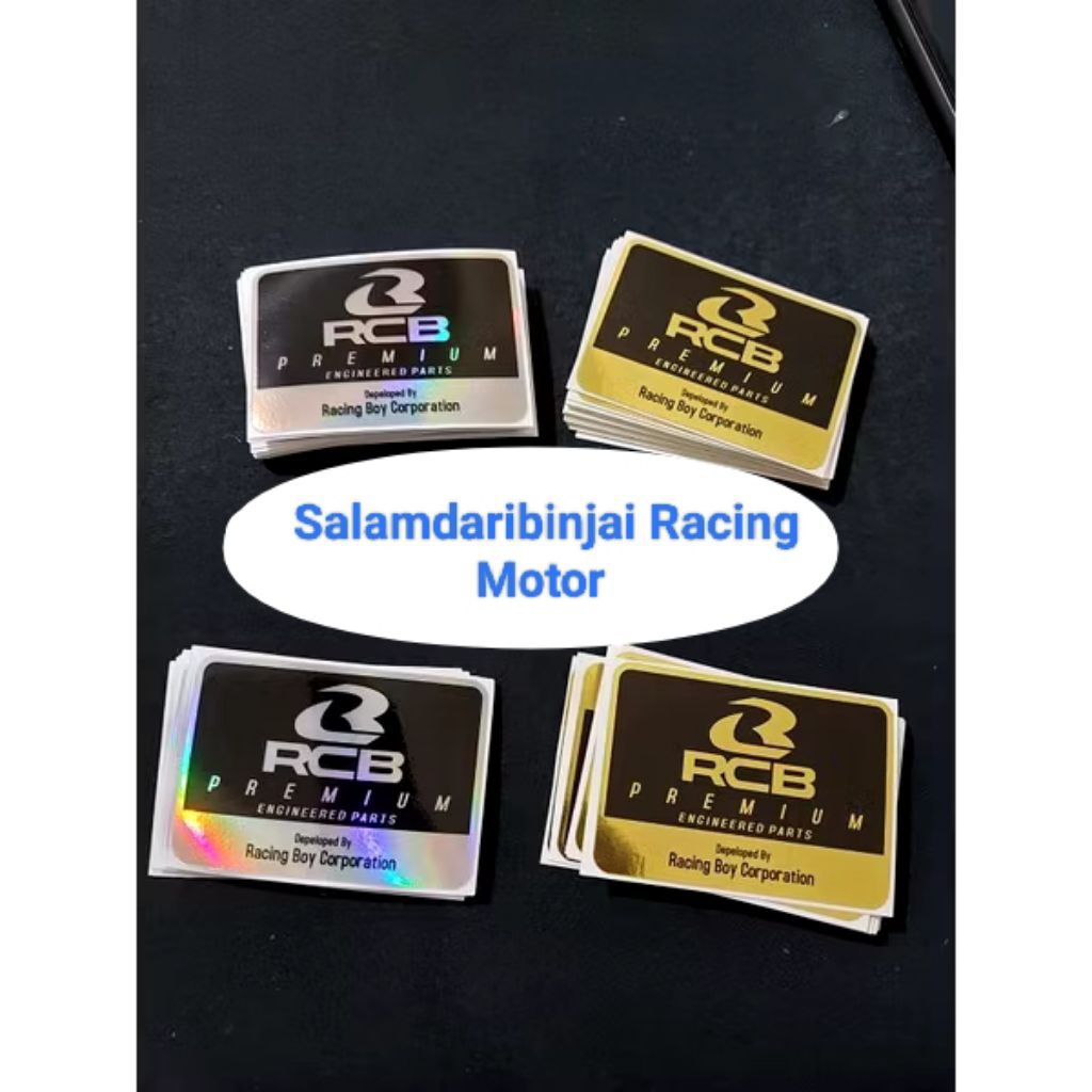 SALAMDARIBINJAI RACING COD 1 STICKER SHOCK RCB PREMIUM PRINCUTT LEMBAR STIKER STICKER RACING PACK HO