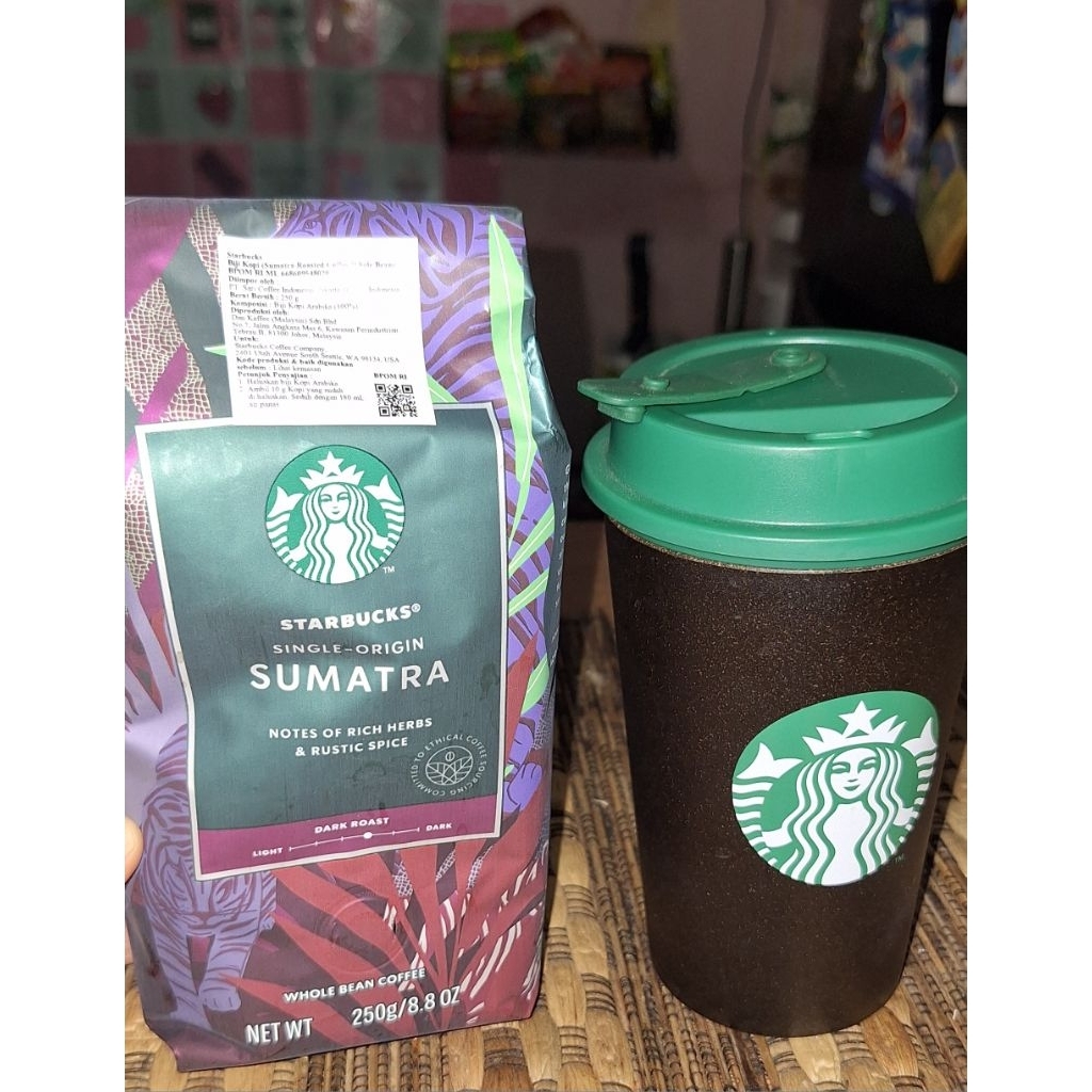 Tumbler Starbucks Reusable Plastic 12oz (Free Kopi Starbucks)