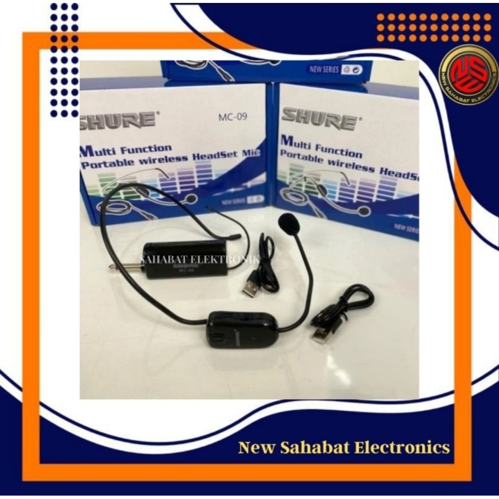 Mic Wireless Bando Single Shure MC-09