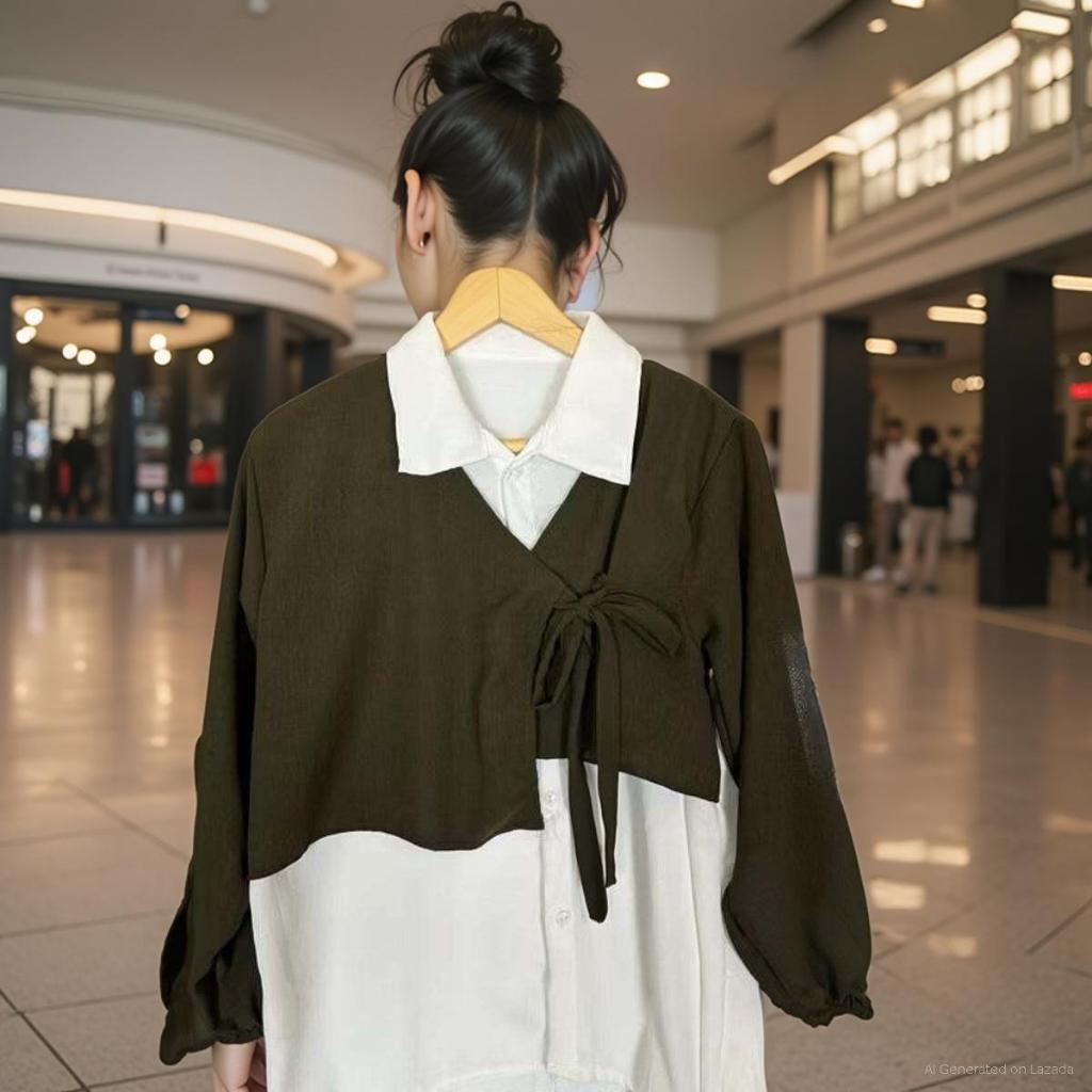 Kemeja CRINGKLE Wanita/ Blouse Wanita Terbaru / Kemeja Rompi Cewe Murah Polos Lengan Panjang