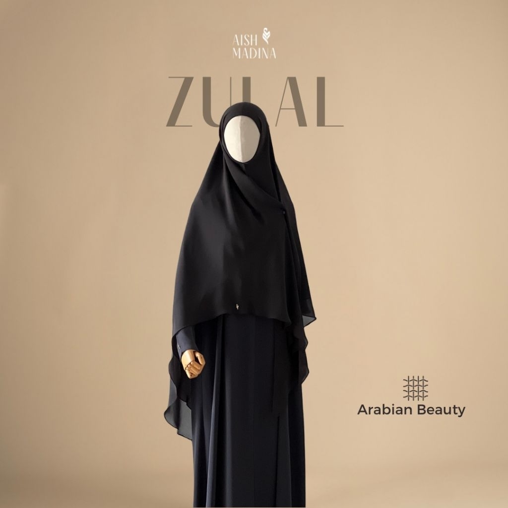 AISHMADINA KHIMAR INSTANT MUSLIMAH BEKERJA KHIMAR ZULAL BAHAN ARABIAN CHIFFON BEAUTY