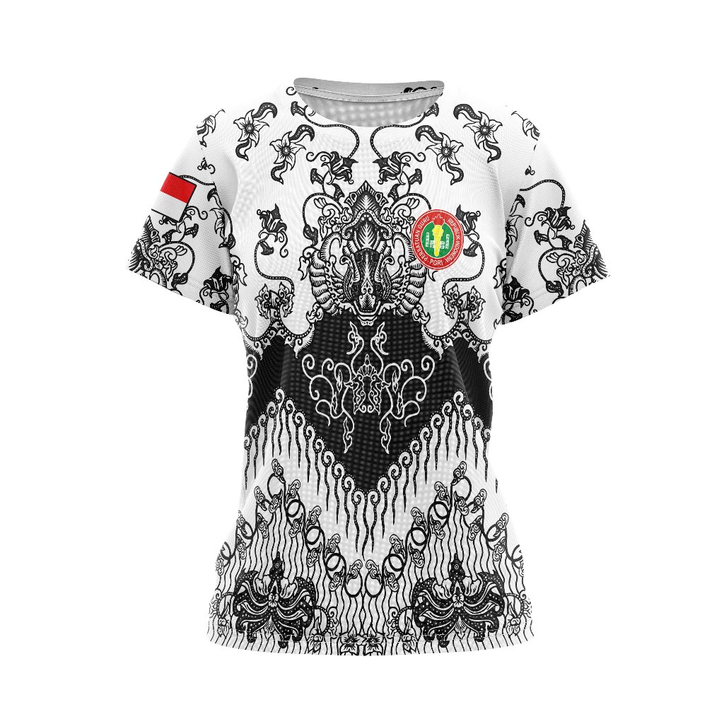 Baju Wanita Dewasa Kaos T-Shirt Jersey PGRI art 1 2025 Custom Full Print
