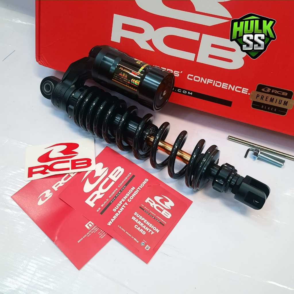Original RCB Shock Vario 160 330/340mm Hitam Gold Red Titanium