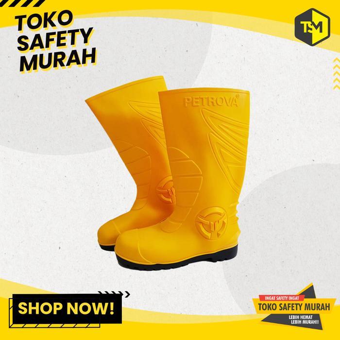 Sepatu BOOTS Petrova Ultimate Safety Boots Yellow PVC Toe Cap